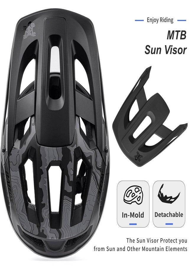 بات فوكس خوذة دراجة باتفوكس، خوذة دراجة جبلية للرجال والنساء والبالغين والشباب (أسود، مقاس كبير (55-59 سم)) - Image 5